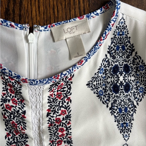 Loft Midi Flutter Sleeve Dress, Size Small - Picture 10 of 11